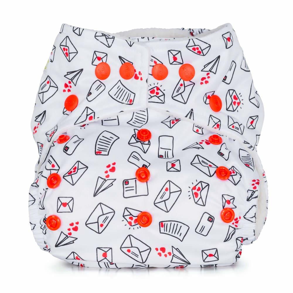 Baba+Boo - One Size Reusable Nappy - Favourites Collection - Love 