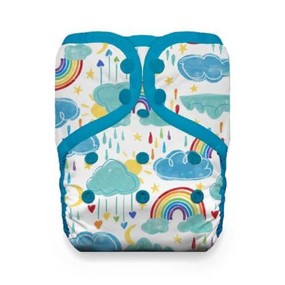 Thirsties - One Size Stay-Dry Pocket Nappy - Snaps - Rainbows